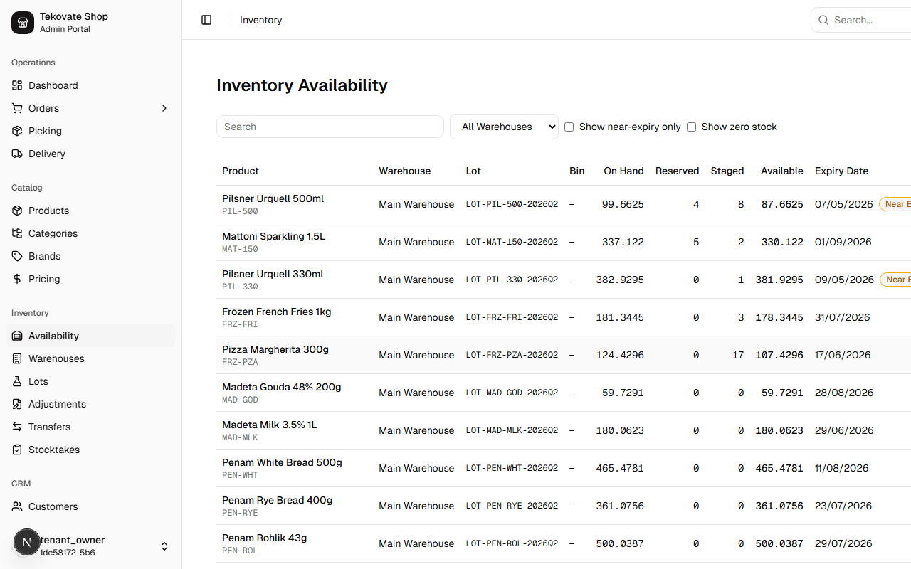Inventory & Warehouse